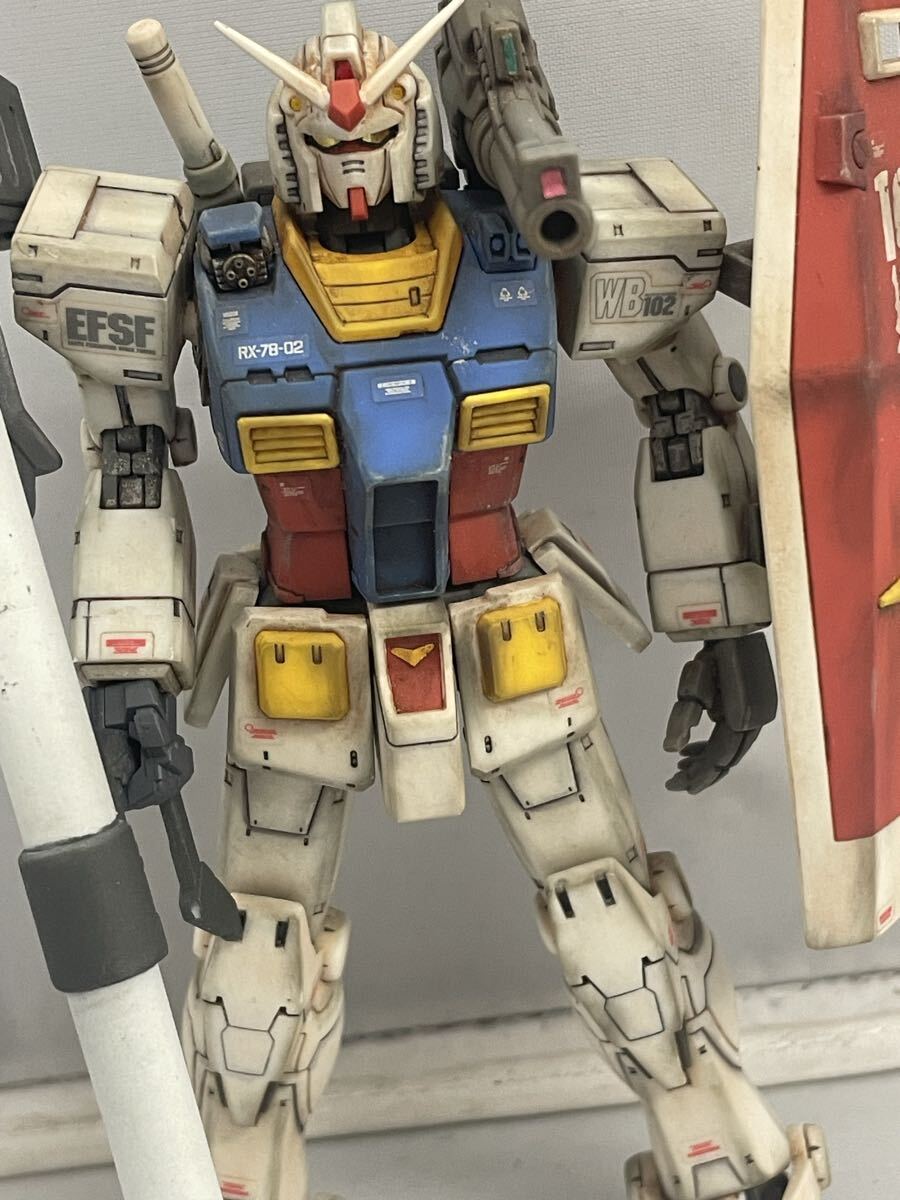 MG 1/100　ザク　ウェザリング強　11体まとめ ダメージ加工 塗装完成品 高価なツールは使わない！ らいだ〜Joe式お気楽ウェザリングで MG