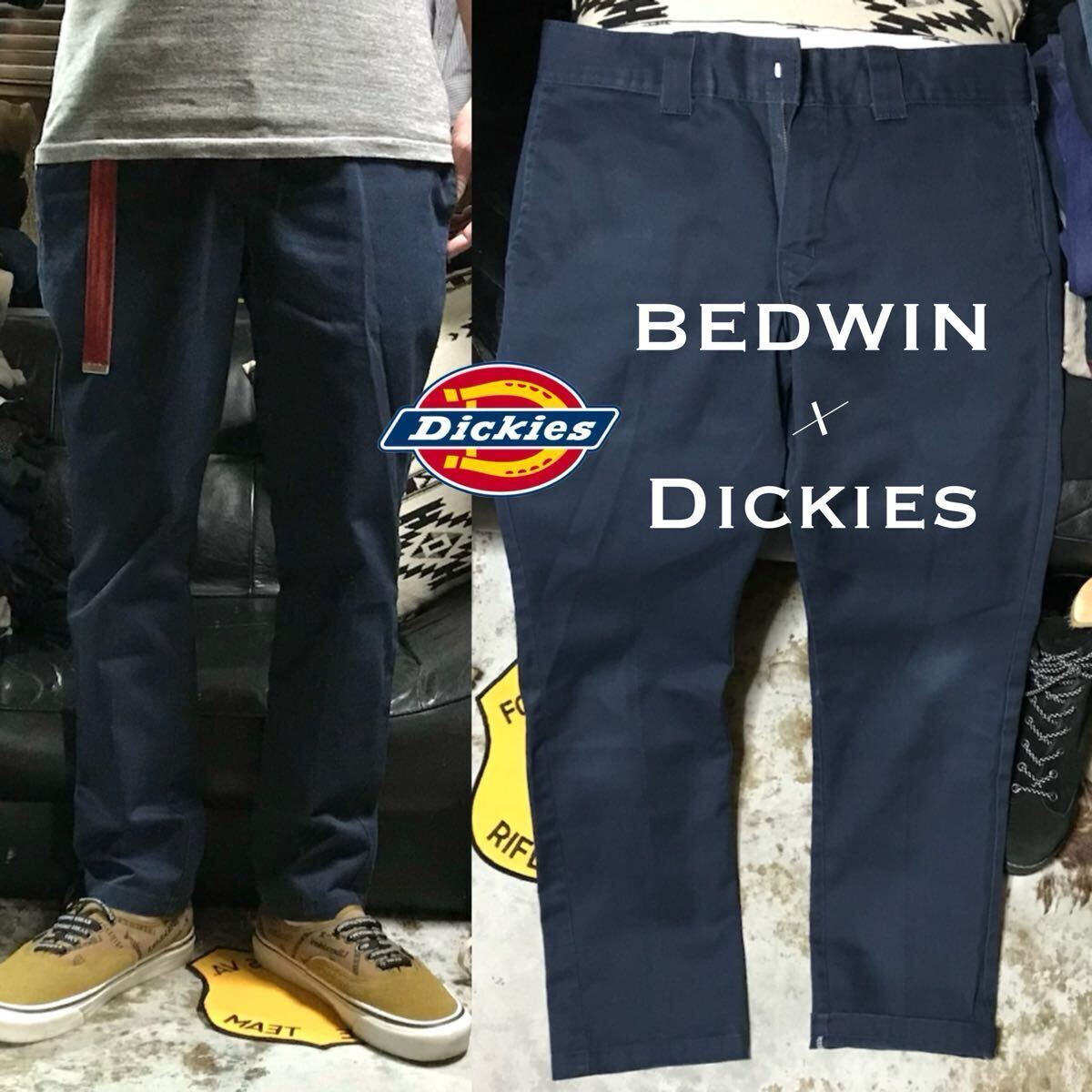 目立った傷や汚れなし】［希少／完売モデル］S《☆ BEDWIN × Dickies 