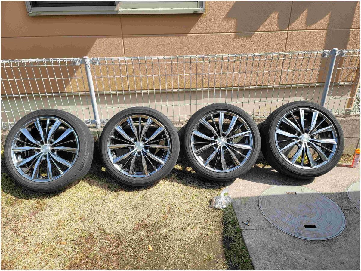 中古】Weds LEONIS LV レオニス 18インチ ホイールセット PCD114.3-5穴