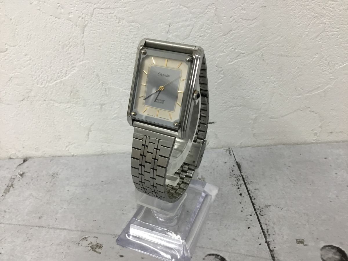 C221□作動良好 ORIENT オリエント Chandor シャンドール スクエア型 
