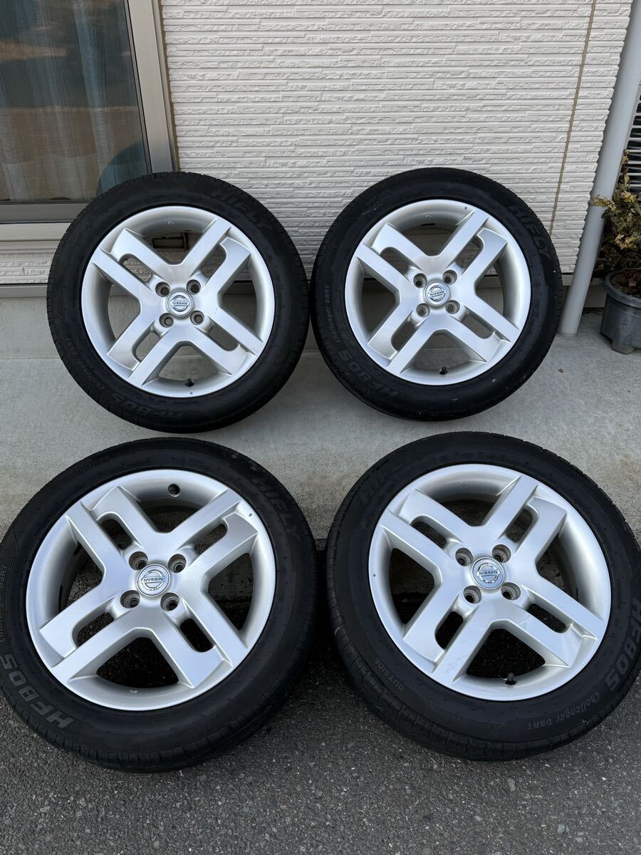 日産 キューブ BZ11 純正 アルミホイール 15-5.5J 50 195/55R15 タイヤ
