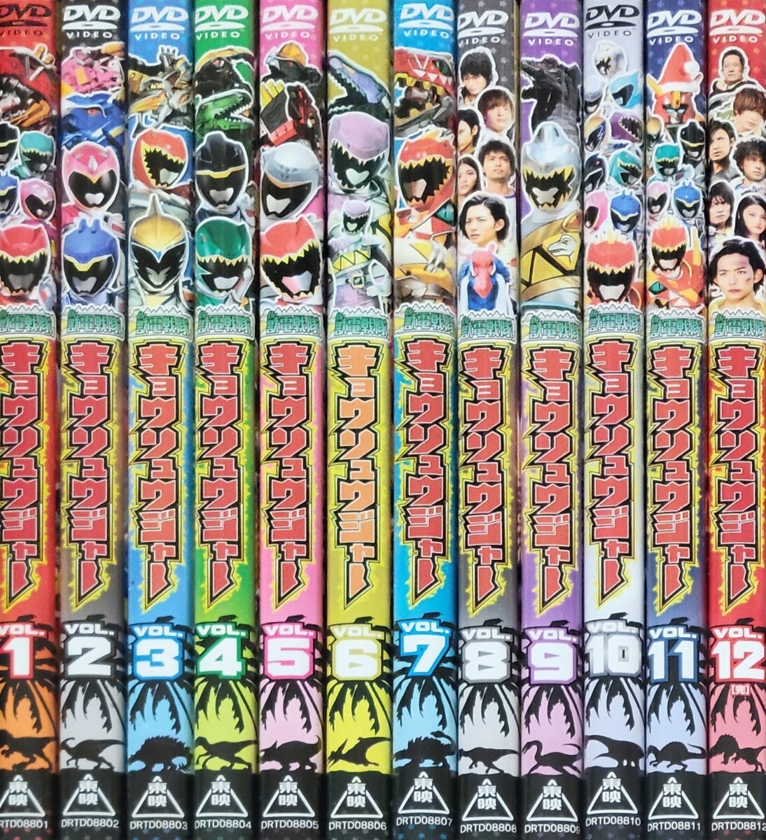 Cs0079 レンタル版○DVD 獣電戦隊 キョウリュウジャー 全12巻の落札