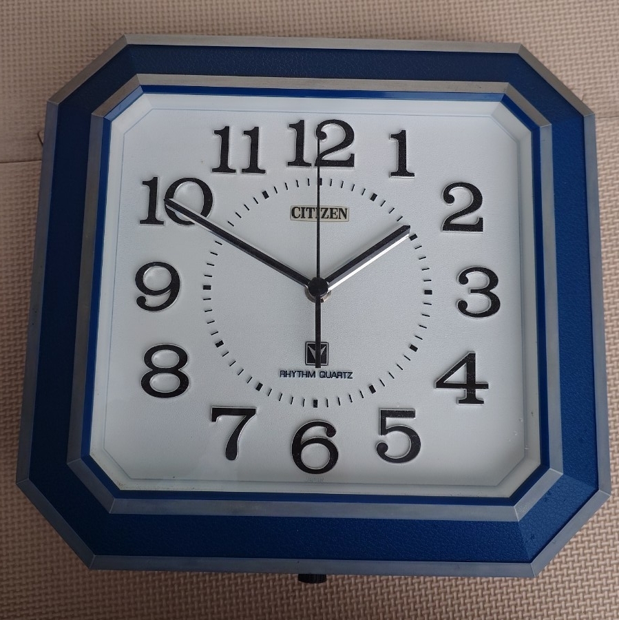 中古】∮昭和レトロ シチズン 大型 壁掛け時計 直径38cm 動作良好