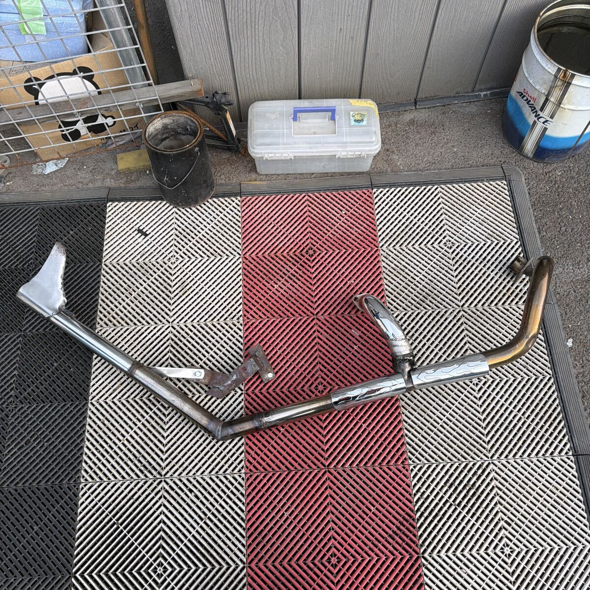 ドラッグスター250 左右出し フィッシュテールマフラーの落札情報詳細
