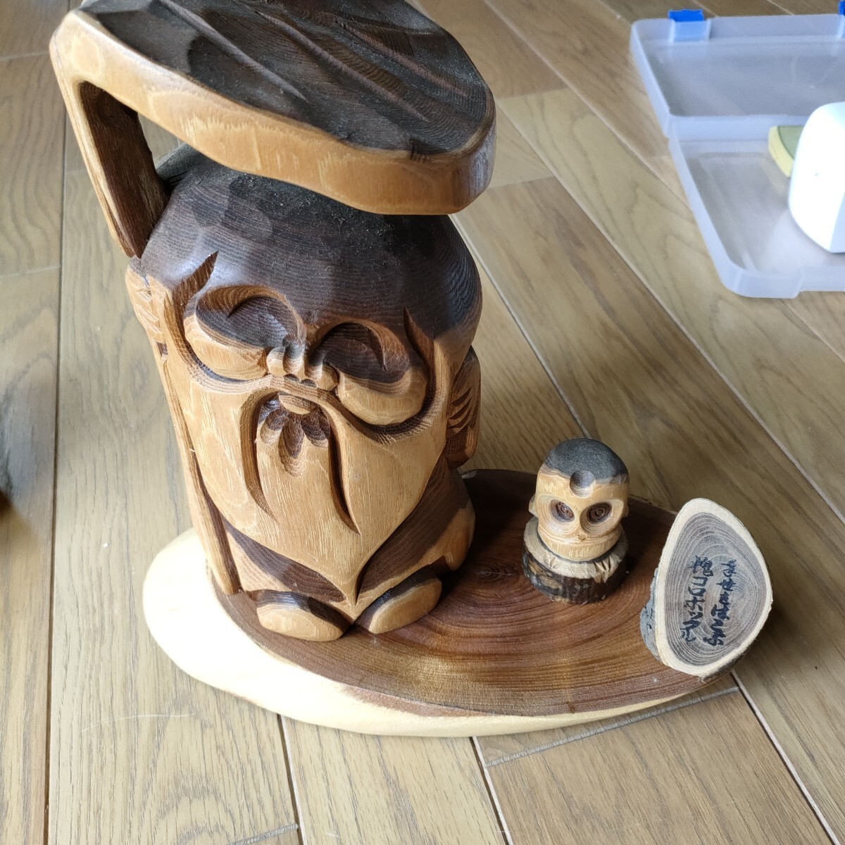 中古】コロポックル 木彫り 阿寒湖 お土産品 中古 管1328の落札情報