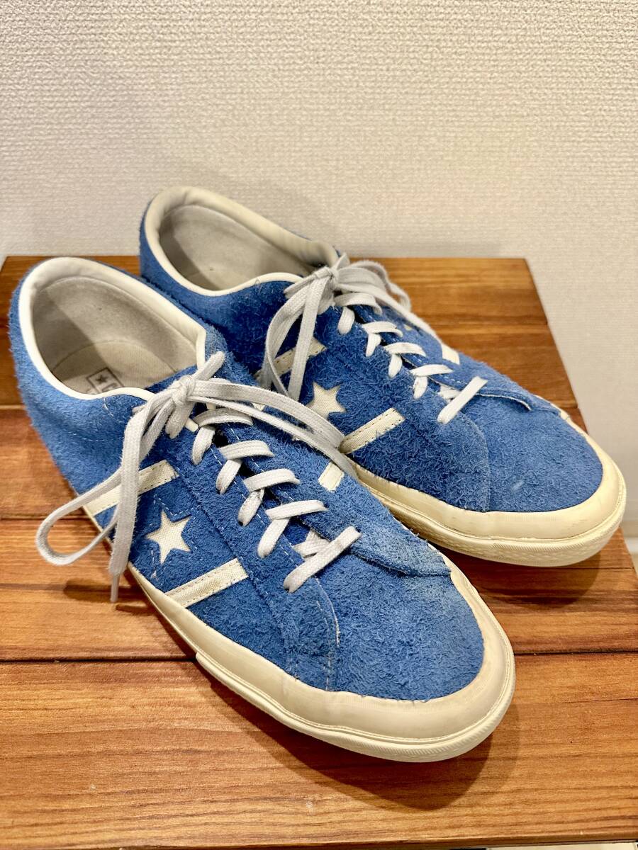 converse onestar STAR&BARSジャックスター　トリコロール 初期 日本製 converse ジャックスター 白xトリコロール レザー US 9