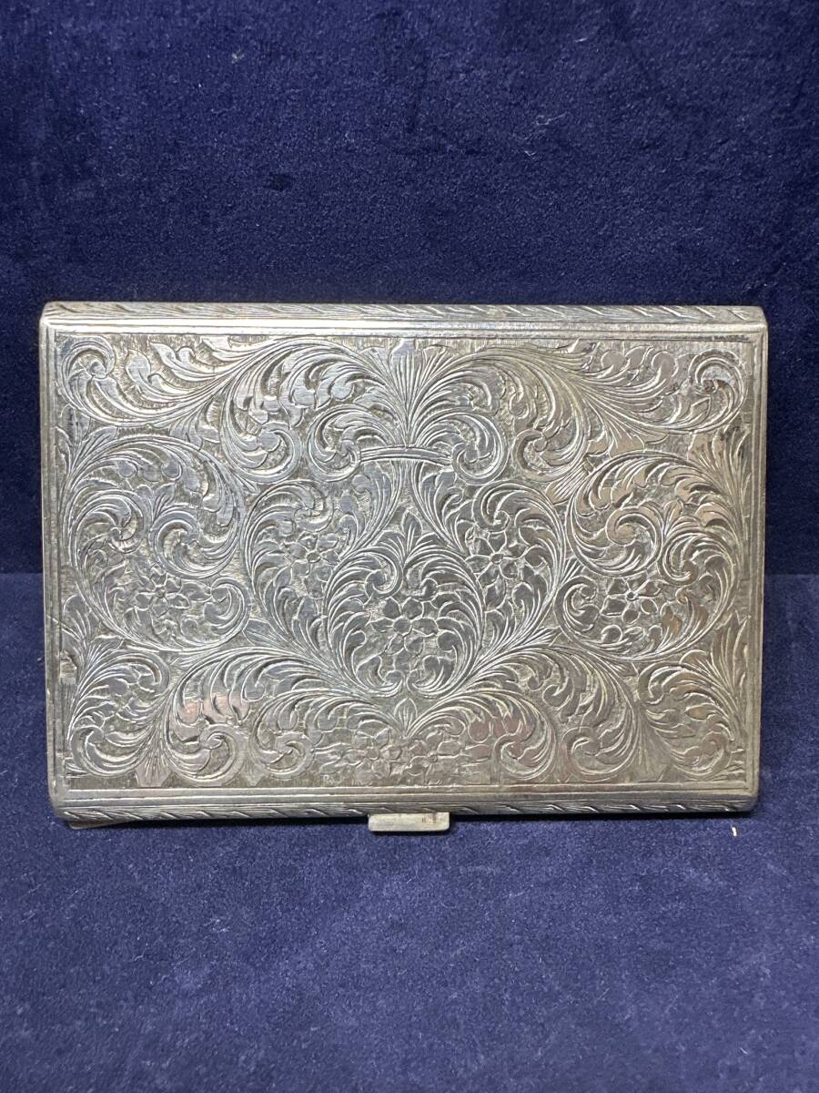 12739】☆喫煙具 銀製三越 卓上煙草セット 煙草入れ 灰皿 マッチ入れ 3