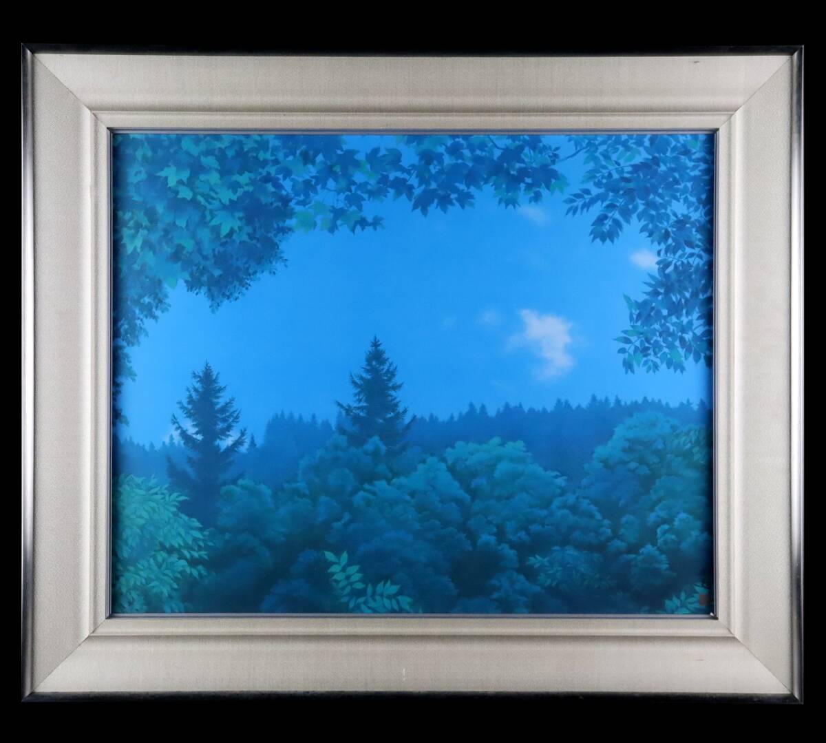 岩絵具方式複製画 東山魁夷 「照紅葉」 限定1,000部 第299番 東山すみ