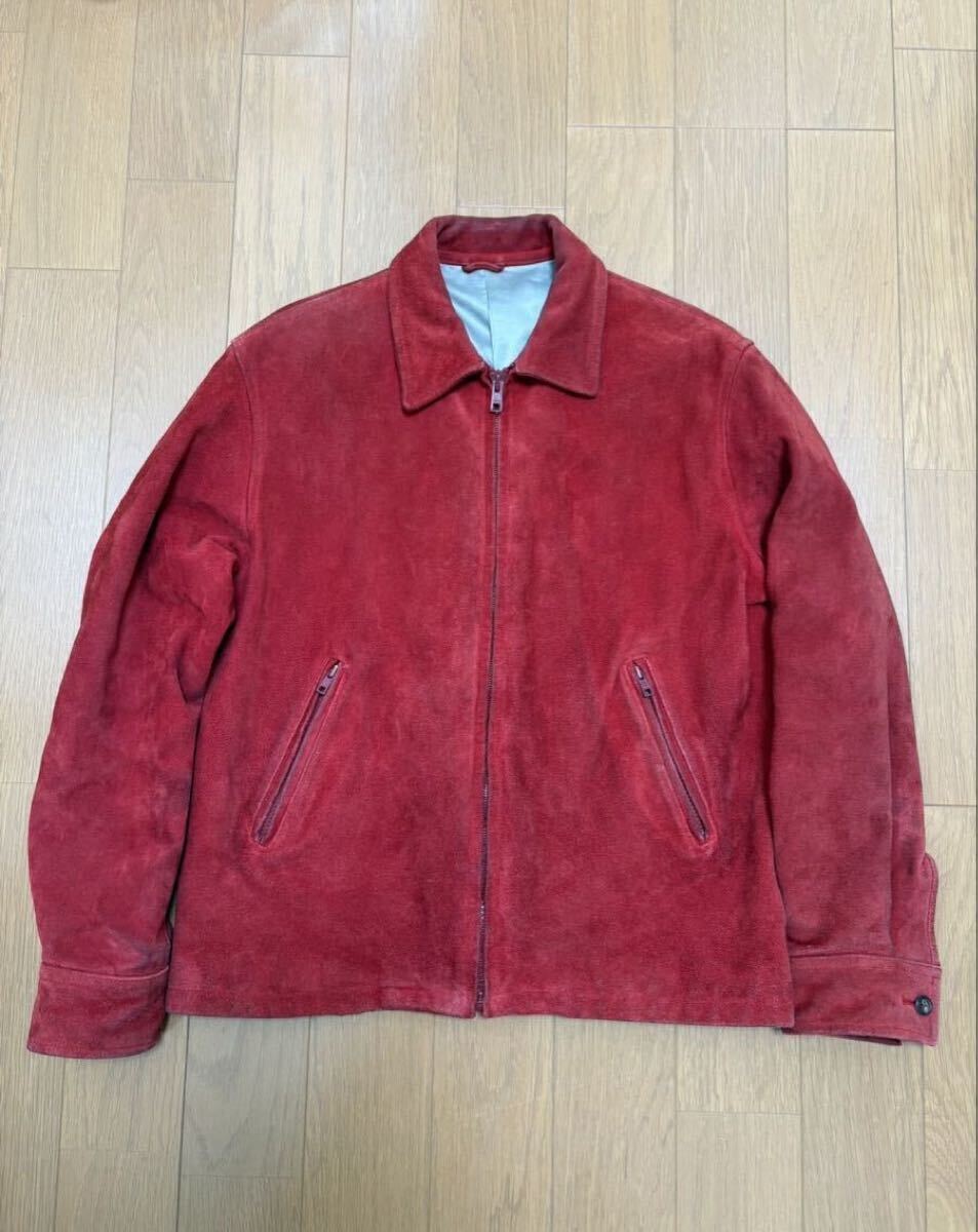 美品□Yohji Yamamoto×DURBAN□A.A.R□スエードレザー スタンドカラー