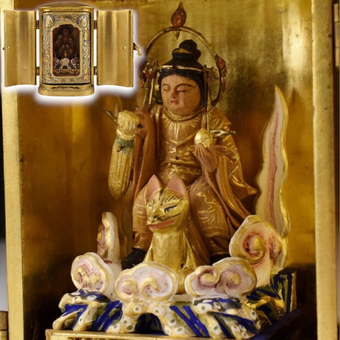 時代市場□豊川稲荷閣 厨子入荼枳尼天(ダキニ天)□仏像・仏教美術の