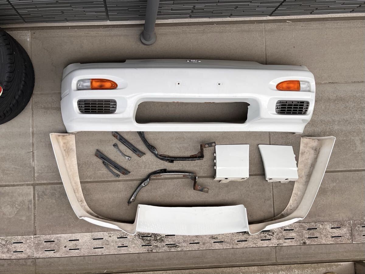 中古】180SX 美品 後期純正バンパー リップ プロテクターセットの落札