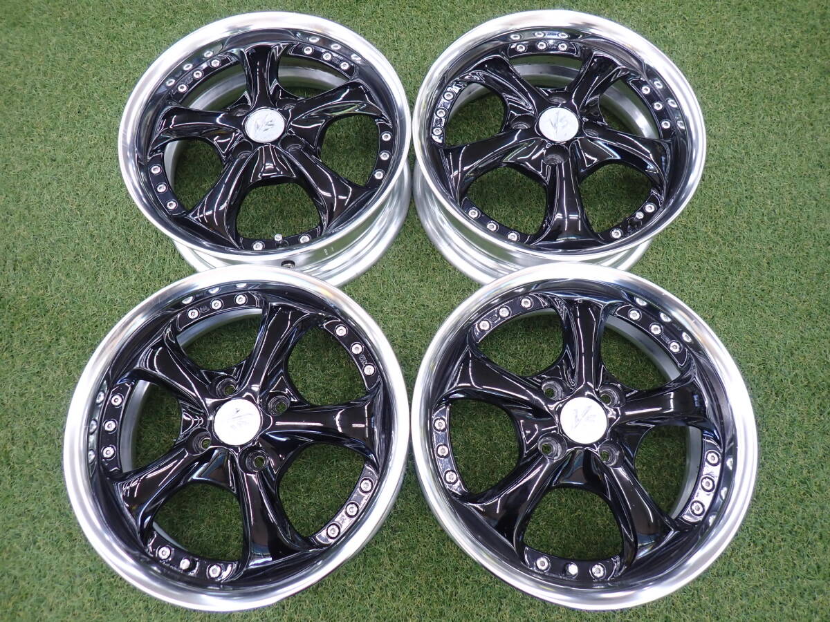 Work VS-KF ブラックバーニング 18×8J ＋34 当時物 2本 WORK VS-KF 18インチ 7.5J 5H/114.3 +45 4本セット ブラックバーニング