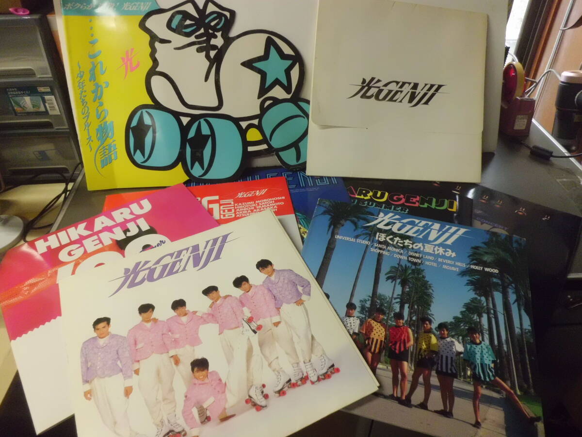 中古】【ポスター 他】光GENJI コンサートパンフレットの付録?7名＋2枚