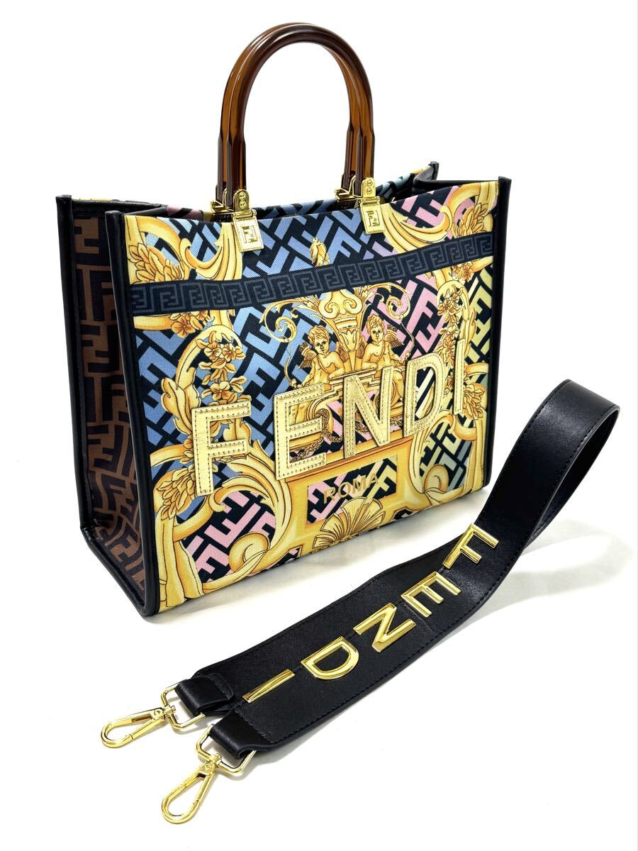 未使用】芸能人愛用 FENDI フェンディ × ヴェルサーチ フェンダーチェ