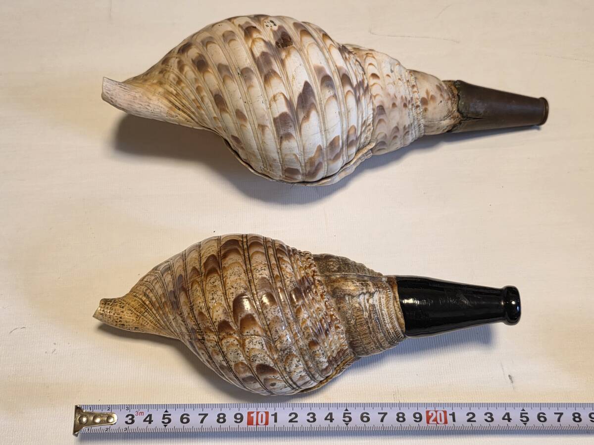 中古】旧家より 修験道 山伏装束 まとめてセット 結袈裟 法螺貝 林勘