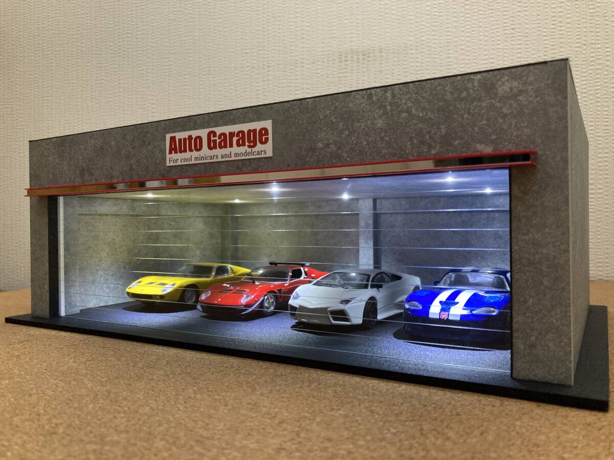 新品】ジオラマ：1/64 木造パーゴラ付ガレージ（ブラウン