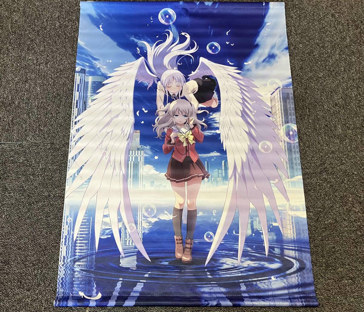 新品】C94 P.A.WORKS Angel Beats! × Charlotte B2タペストリー Blue