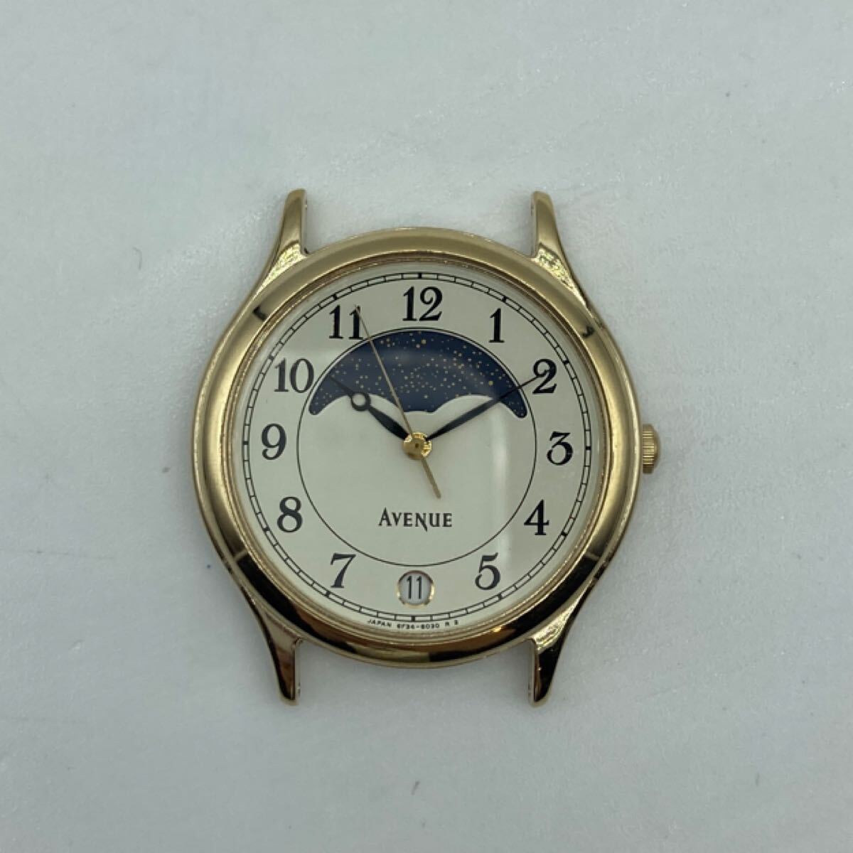 新品電池＆ベルト交換済】SEIKO AVENUE クォーツ 腕時計 稼働品 タグ 