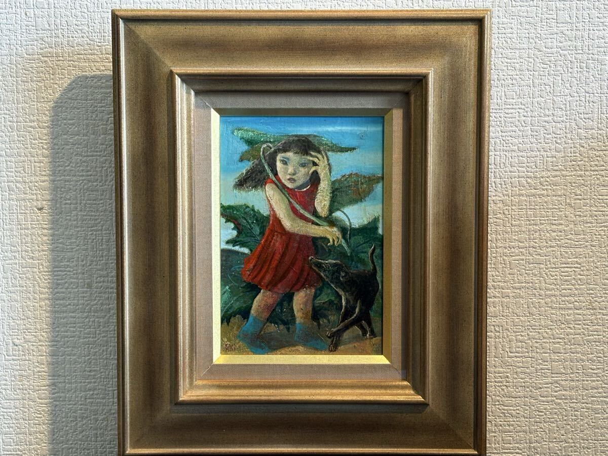 美術品】木原和敏(1958-)○リアリズム鉛筆水彩10号『希い』人気の
