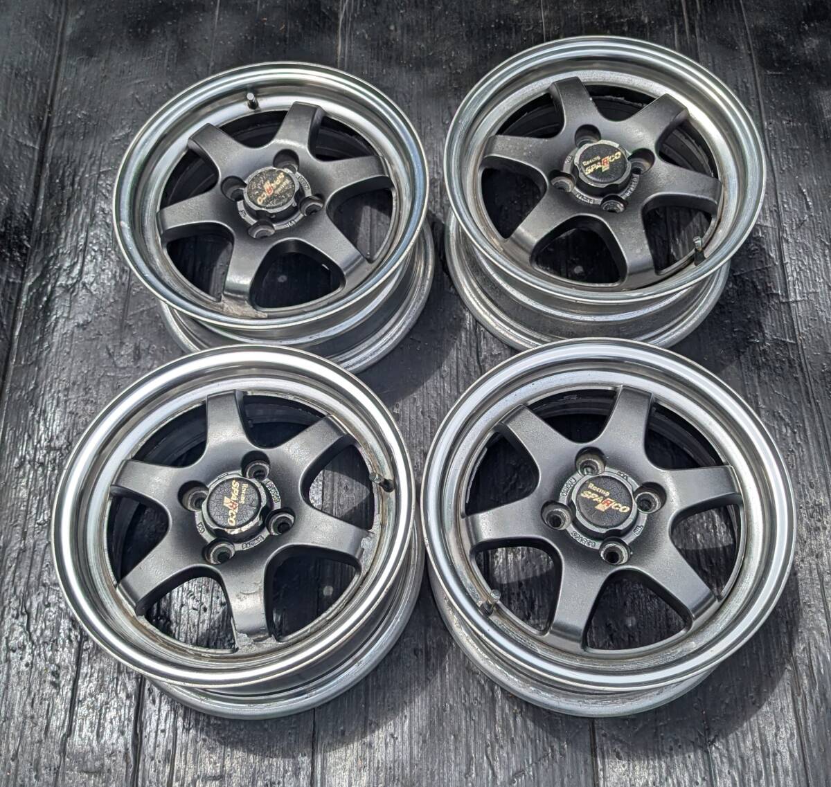 中古】RACING SPARCO スパルコ NS2 15in 6.5J 4穴 114.3/100 +32
