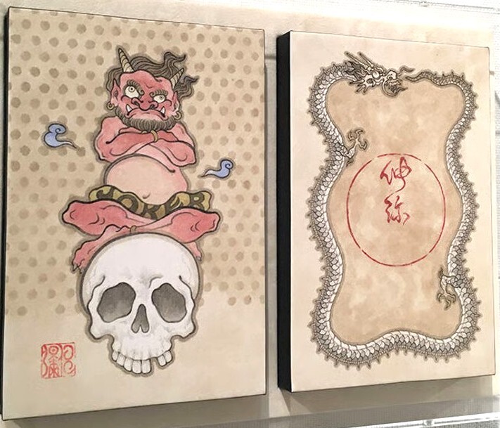 説明欄参照】佐々木卓也『虎』◇油彩8号◇額装◇独自の世界観