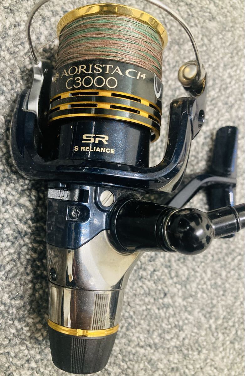 中古】シマノ アオリスタBB用 ダブルハンドル（14サハラ C3000SDHの