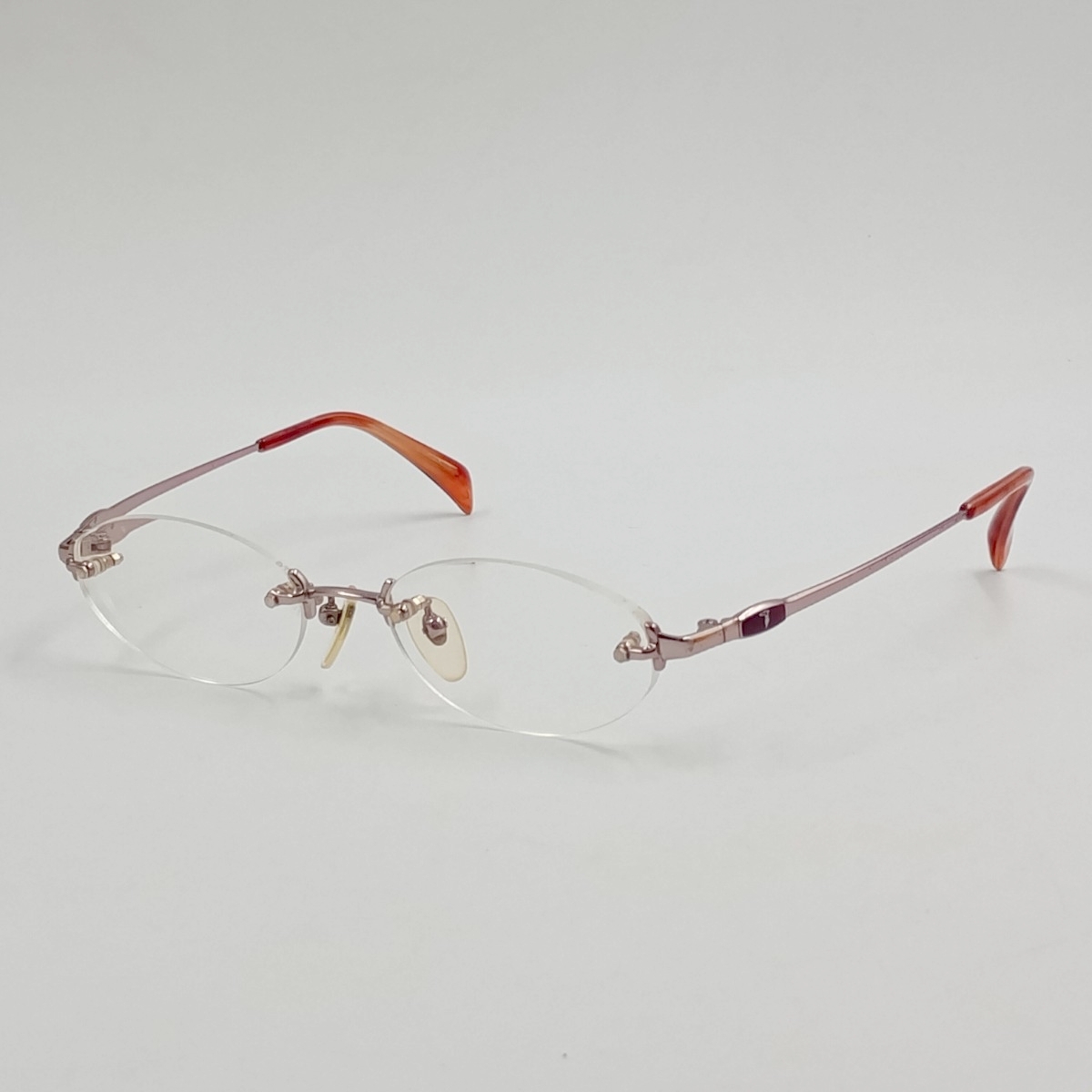 ☆ 白山眼鏡 眼鏡 ANAAKI 度あり リムレスフレーム ボストン型レンズ