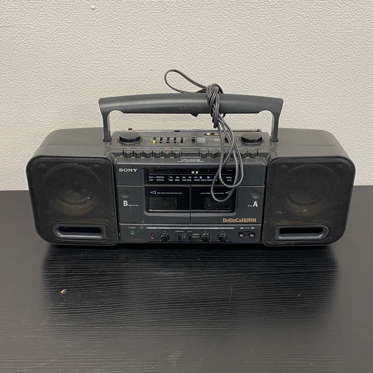 中古】SONY DoDeCaHORN ソニー ドデカホーン CFS-DW30 ダブルカセット