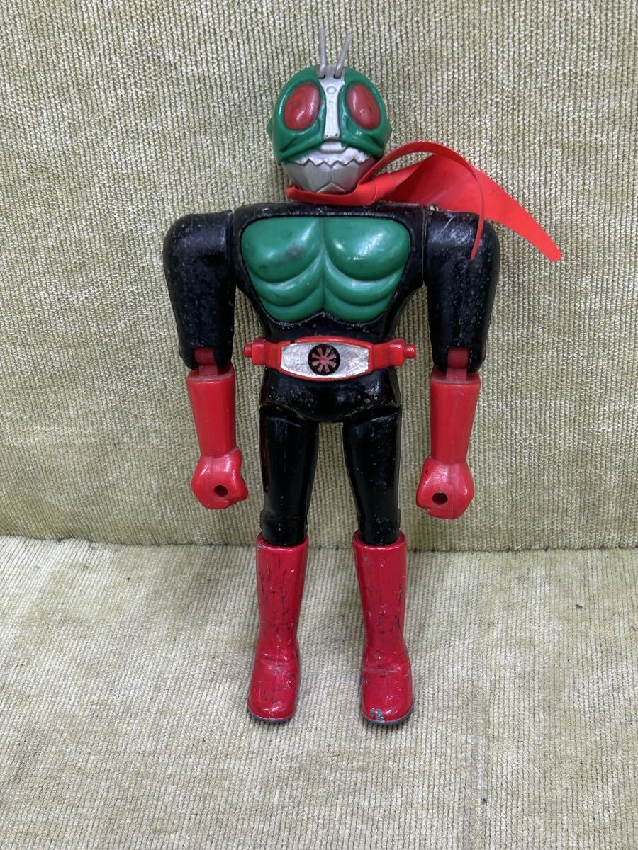 1円 当時物 袋入 無版権 仮面ライダー アマゾン パチ ミニ ソフビ 人形