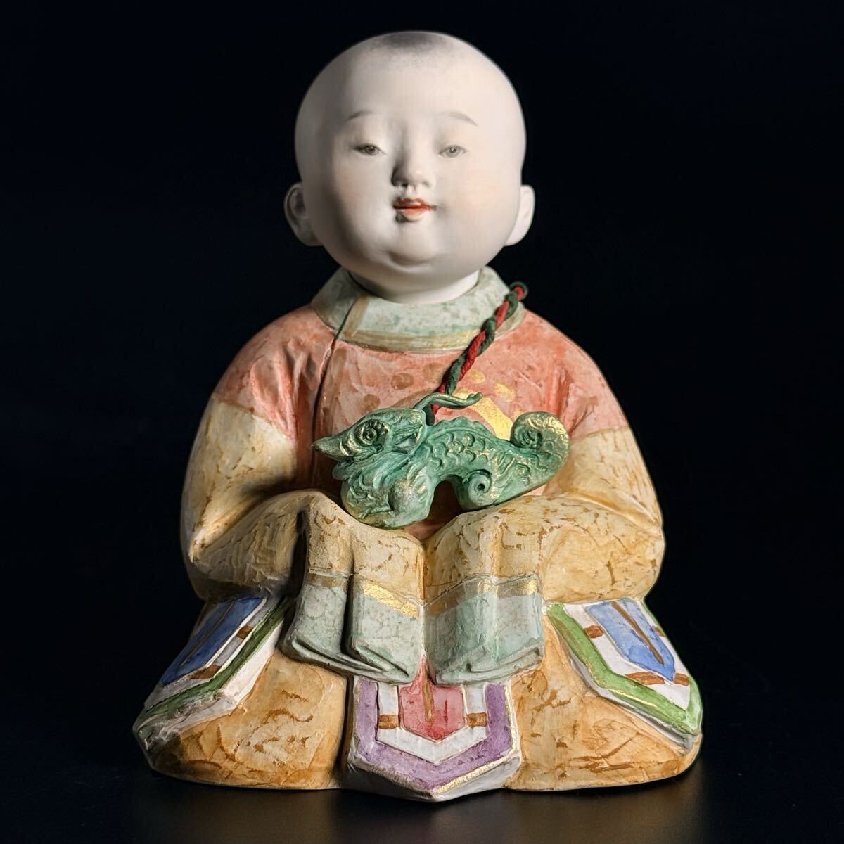 中古】時代物 彩色陶器 春画裏絵 お多福 おかめ 人形 置物 枕絵 浮世絵