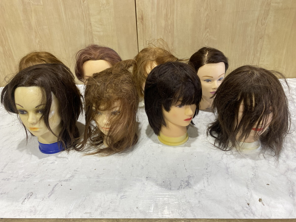 カットウィッグ ヘッドマネキン 中古 11体 美容師 理容師 練習用ウィッグ 1.中古 ヘッドマネキン カットウィッグ かかし マスク 坊主 坊主頭 理