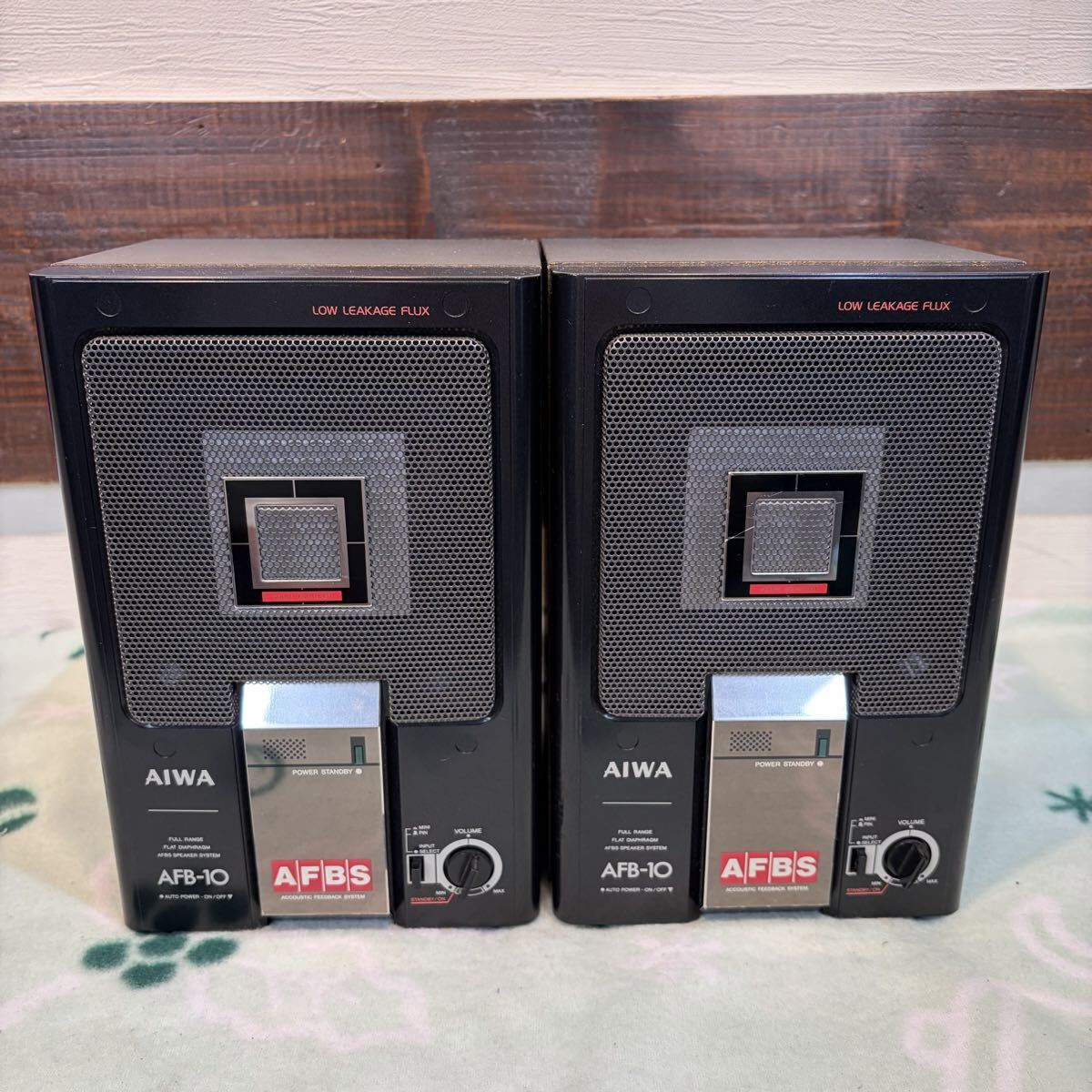 傷や汚れあり】AIWA アイワ AFB-1001 AFBS ペアスピーカー 動作未確認