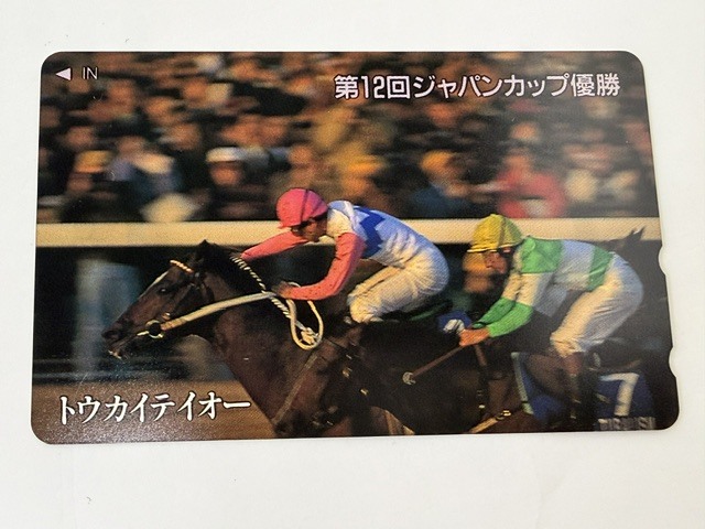 安田隆行騎手直筆サイン色紙 トウカイテイオー 1991.5.26 多分日本