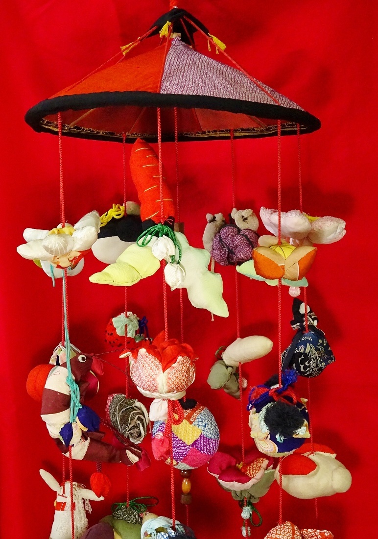 新品】ちりめん細工／季節飾り：吊るし飾り／夏／ほおずきA／和雑貨