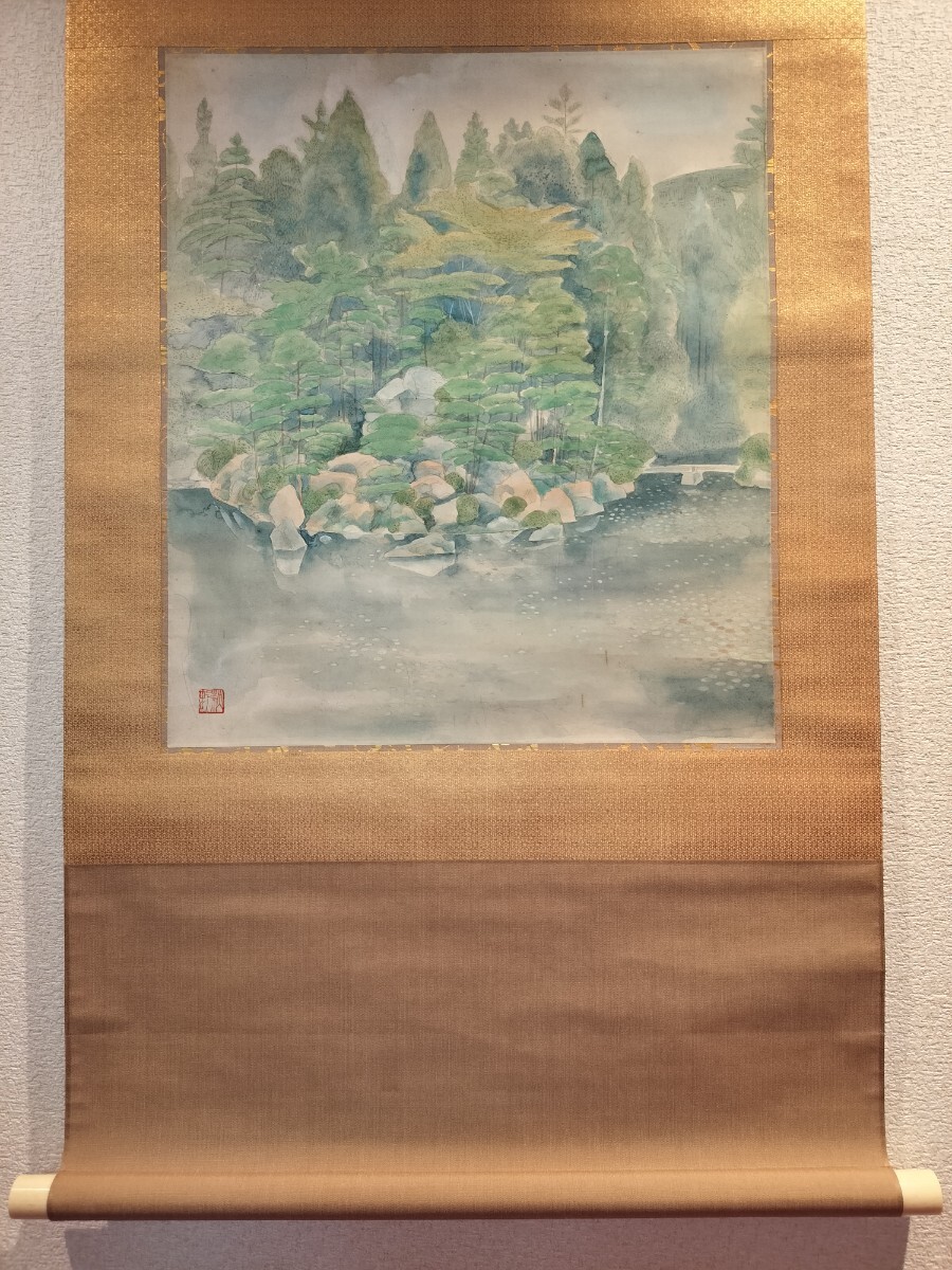山口 玲 日本画 6号 作品 桜 直筆 サイン 印 肉筆 れいき 日本画家