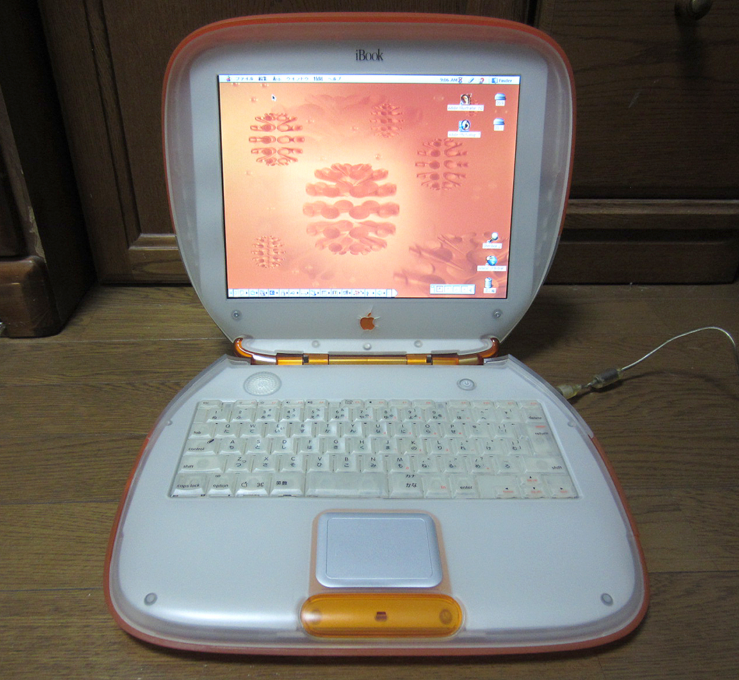 中古】iBook G3 クラムシェル 初代 タンジェリン 300MHz/6GB/160MB/CDD
