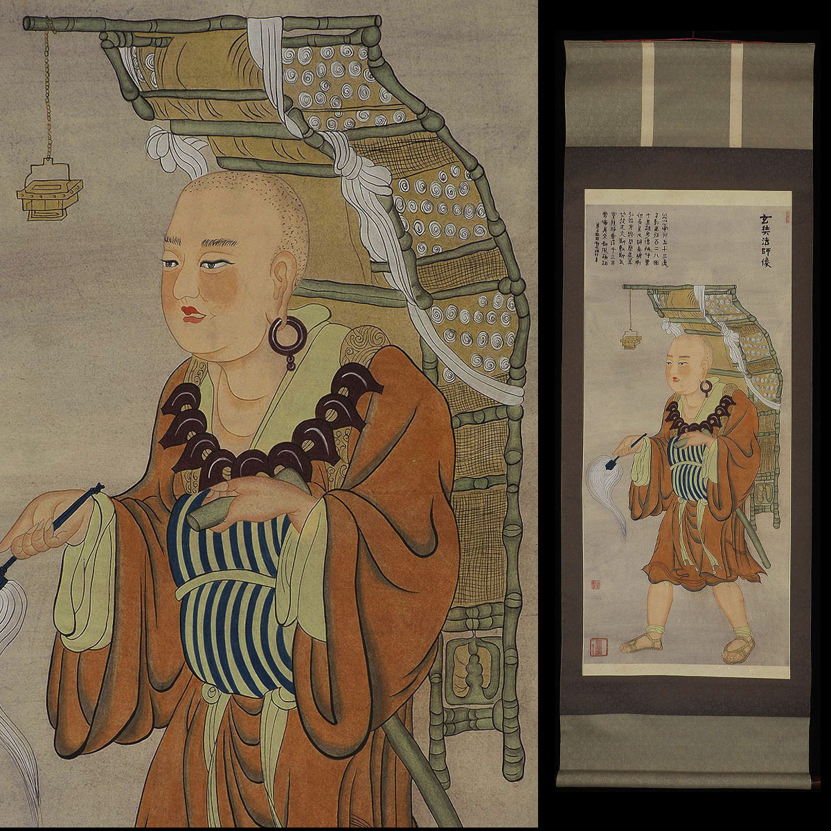 宣徳年製 堆朱 倶利彫刻 平卓 剔黒屈輪具利彫 四足花台【横幅70cm