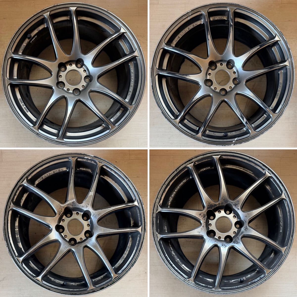 中古】WORK ワーク EMOTION エモーション CR Kiwami 19インチ 9.5/10.5