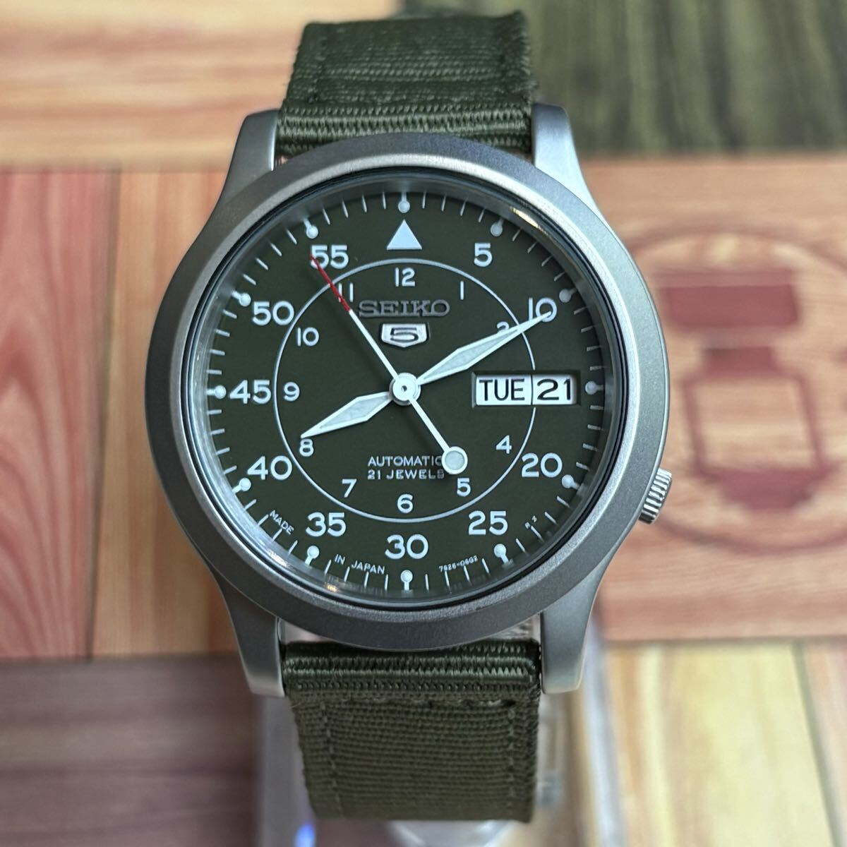中古】セイコーSEIKO 7N42-8260 黒文字盤 ミリタリーウォッチ軍用時計