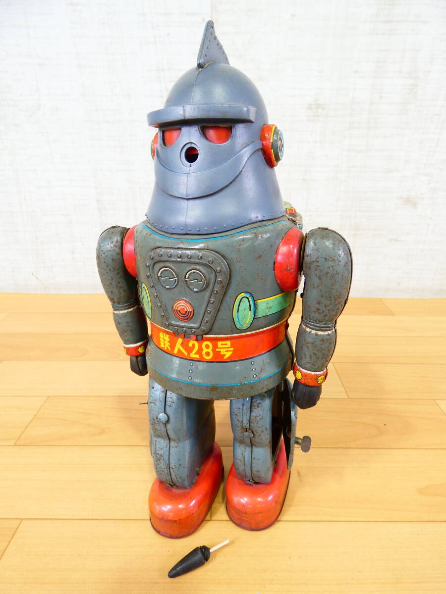 野村【すーぱーくん NO.5】ゼンマイ歩行ロボット ブリキTIN TOY箱コピー すーぱーくん NO5 野村トーイ ゼンマイ動力 ジャンク扱い 箱付 昭和