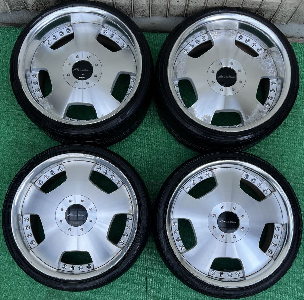 WORK ワーク VS-KF メッキ 18インチ 9J +38 10J +33 PCD114.3 5穴 深