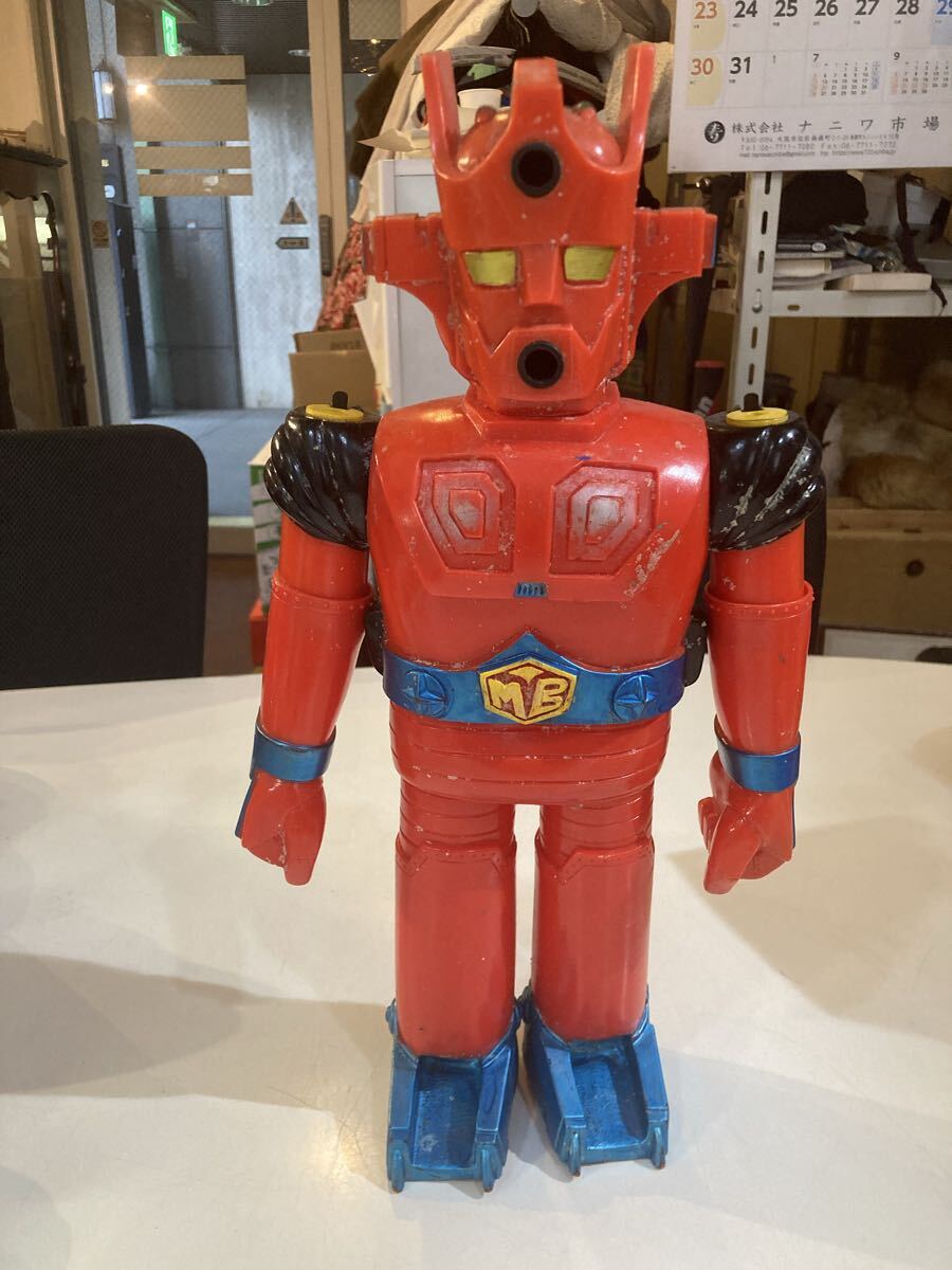 当時物 2体まとめて ブルマァク マッハバロン 敵 ロボット ソフビ人形