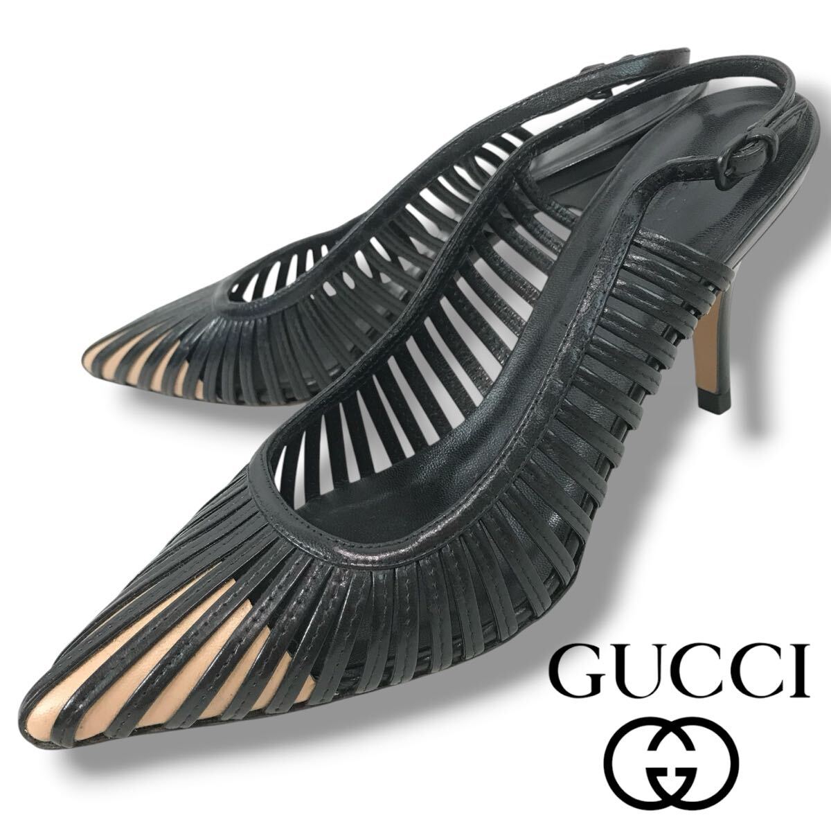 F*K様 極美品　TOGA PULLA メッシュ バックストラップサンダル　37 中古】TOGA PULLA x Ray BEAMS トーガプルラ 別注 Metal emboss sandal