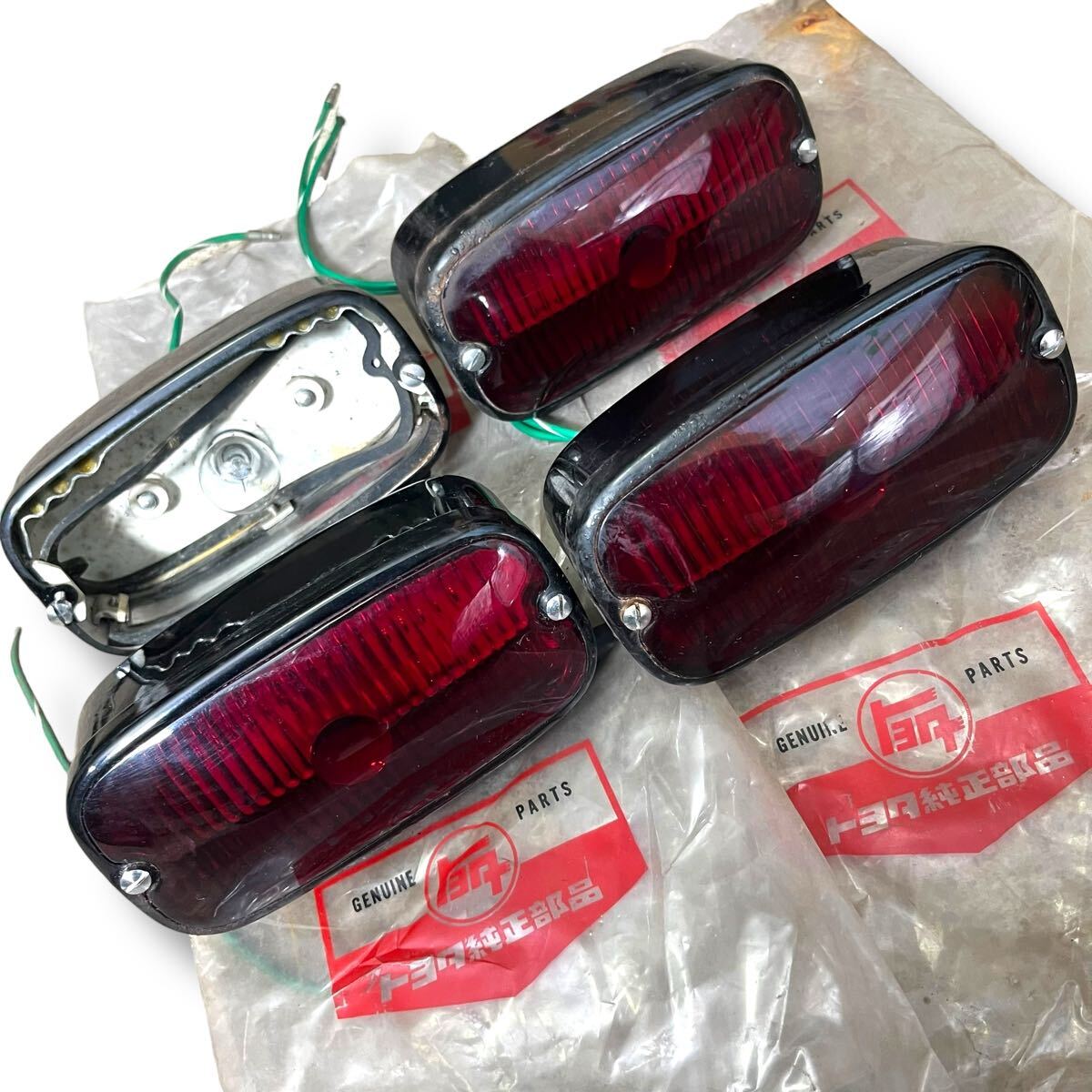 新品】当時物、旧車、PANフォグランプ、T-150、丸型、橙色2個