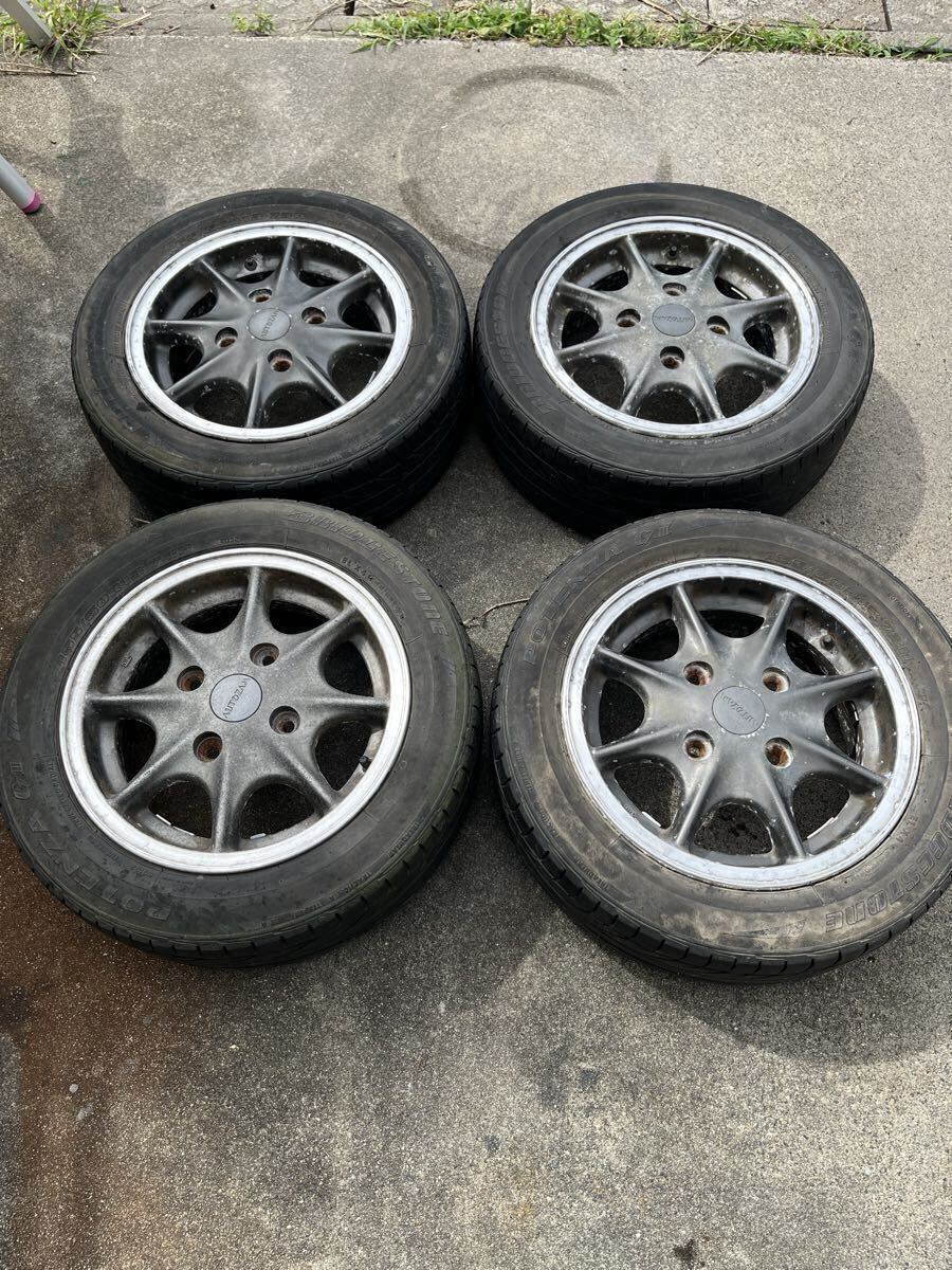 エンケイ マグ メッシュ ENKEI MAG 旧車 114.3 4H 5.5J+14 4本 AE86に