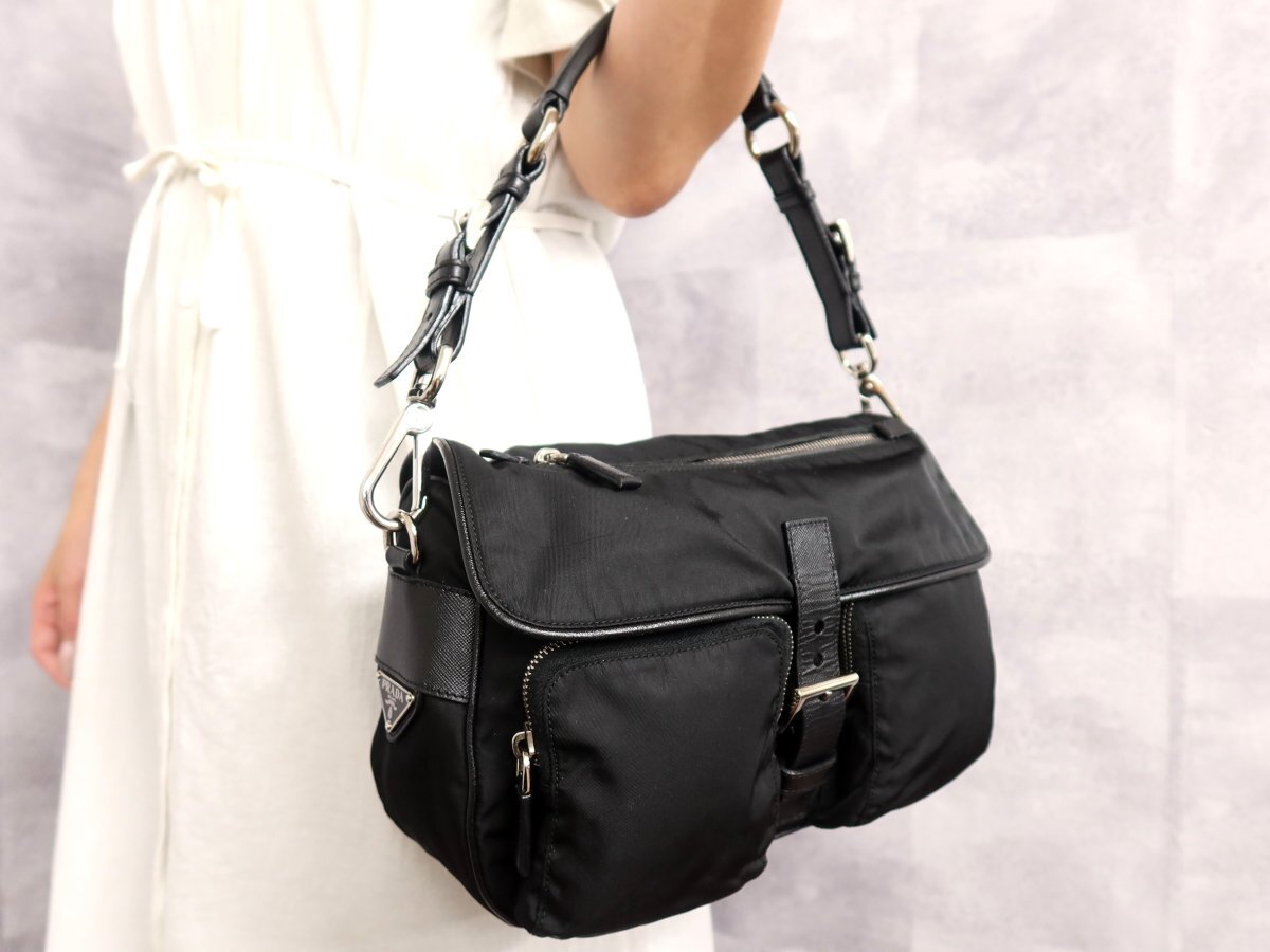 新品】○未使用○PRADA プラダ○1BC421○ポコノ ナイロン サフィアーノ