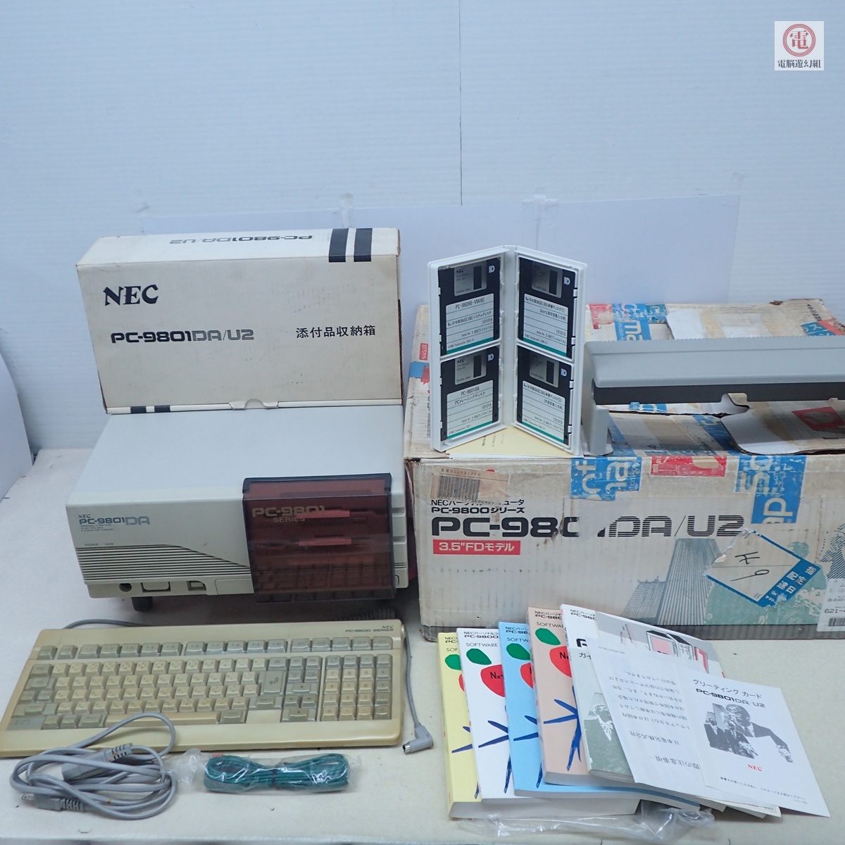 NEC PC-9801DX/U5 1990年 （内蔵電池新,電源コンデンサ交換等）+メモリ