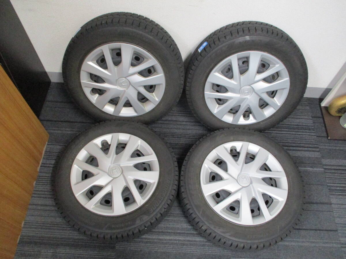 中古ホイール☆マツダ デミオ純正 スチールホイール 鉄チン メッキ塗装