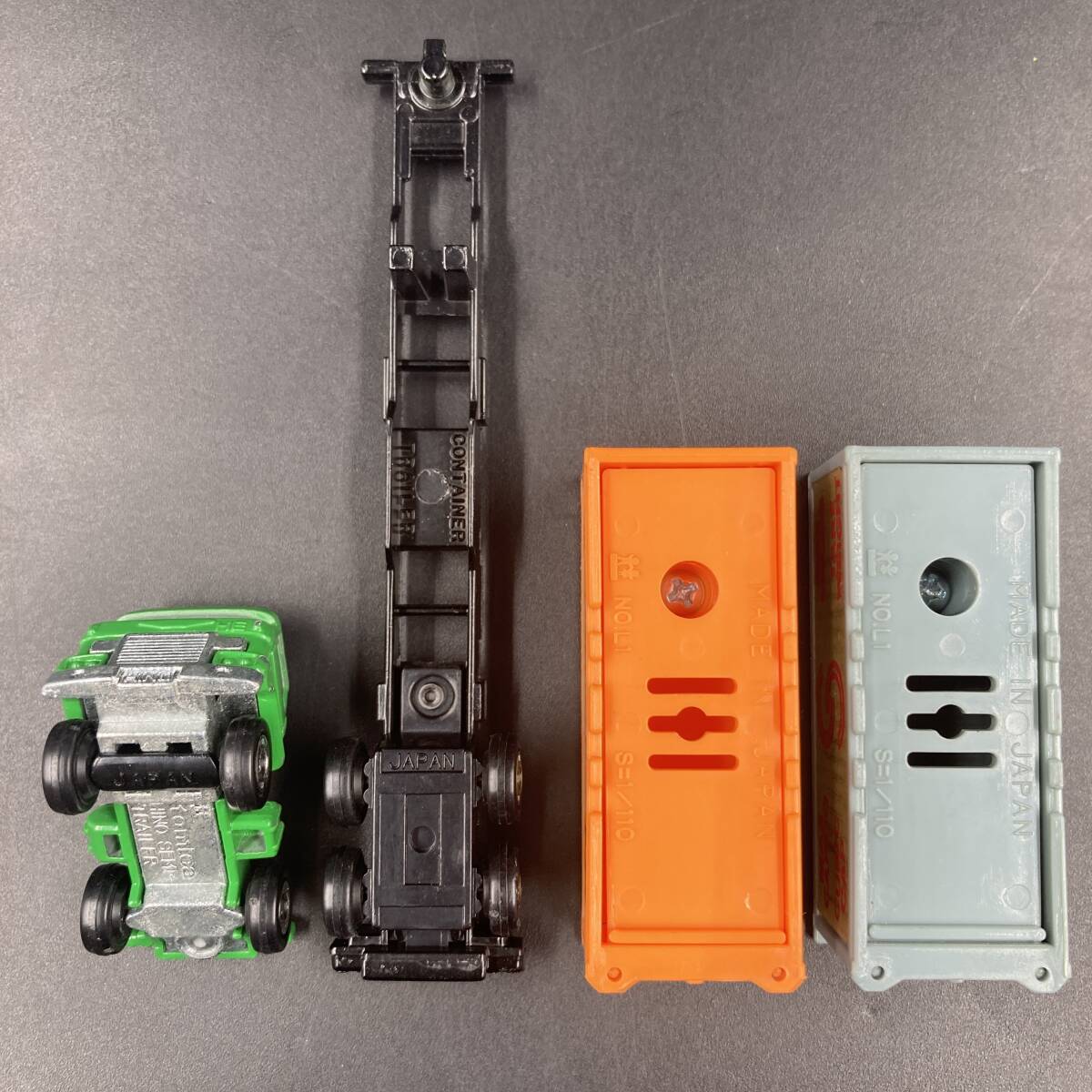 中古】トミカ ロングトミカ L1 日野 セミトレーラー 海上コンテナ運搬