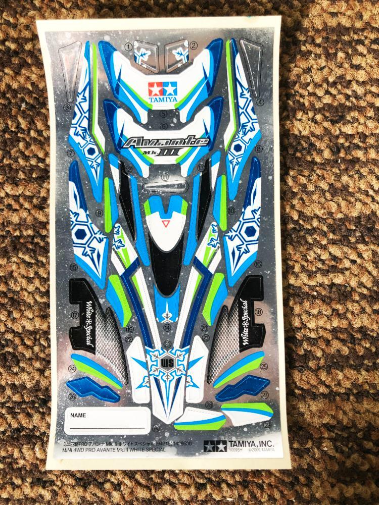 アバンテ 2001 スペアボディ　※ステッカー欠けあり 新品】タミヤ アバンテ 2001 ボディステッカー 当時物の落札情報詳細